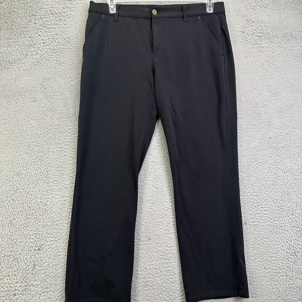 Alberto 3XDry Mens Golf Tech Pants 34X29 Black Nylon Blend Modern Fit Stretch